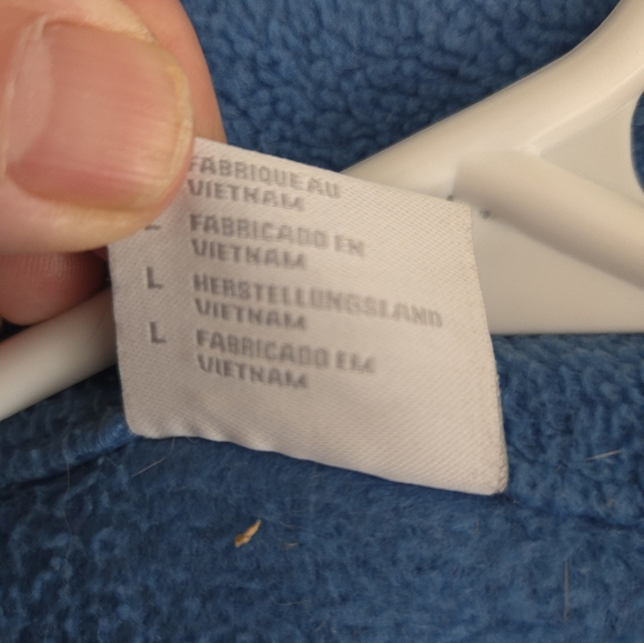 Columbia Fleece Jacket Women's Large Blue  Full Zip Sweater Mock Neck - Picture 8 of 8